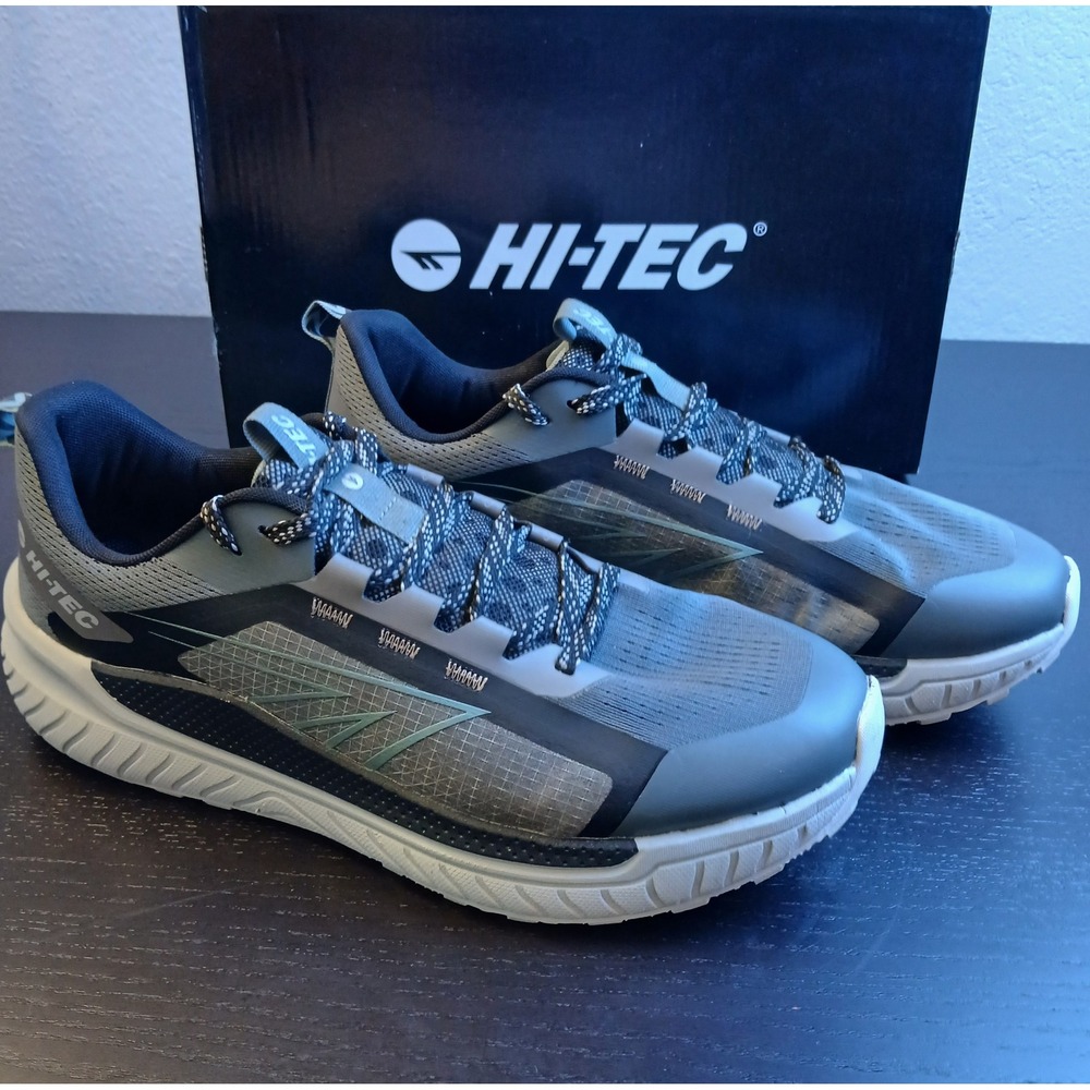 Hi-Tec Mens Trail Shoes Castle Rock Black Microchip Sneakers 1930429 Size 12